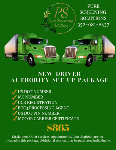 New Driver Authority Set Up